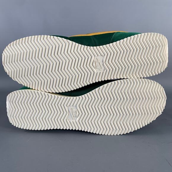 NIKE Size 12.5 Cortez TXT Green Yellow Suede Polyester Low Top Sneakers - Picture 6 of 10